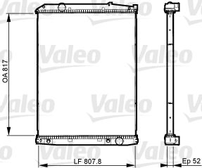 Core, radiator VALEO 733513