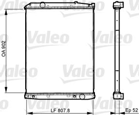 Core, radiator VALEO 733514