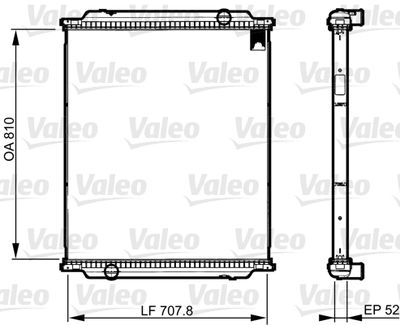 Core, radiator VALEO 733516