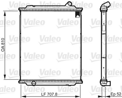 Core, radiator VALEO 733518