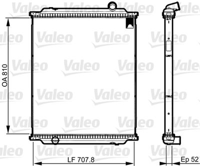 Core, radiator VALEO 733521