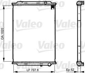 Core, radiator VALEO 733522