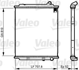 Core, radiator VALEO 733525