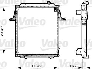 Radiator, engine cooling VALEO 733538