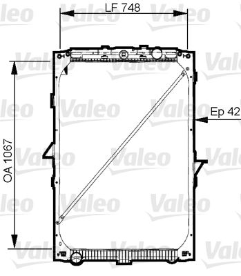 Radiator, engine cooling VALEO 733544