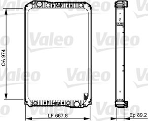 Radiator, engine cooling VALEO 733545