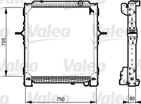 Radiator, engine cooling VALEO 733548