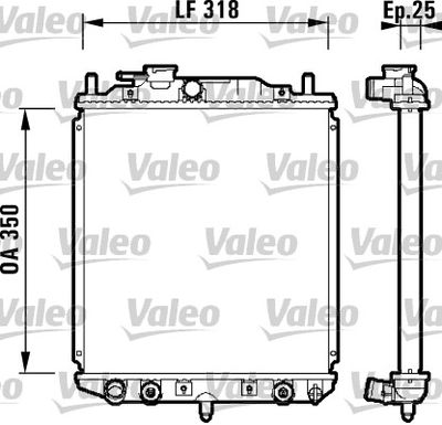 Radiator, engine cooling VALEO 734101