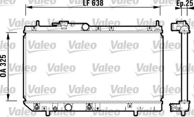 Radiator, engine cooling VALEO 734102