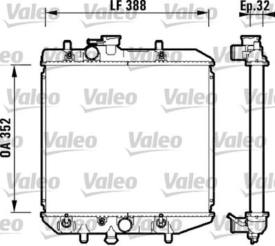 Radiator, engine cooling VALEO 734104