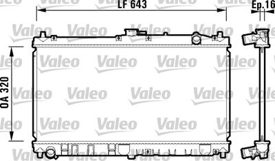 Radiator, engine cooling VALEO 734119