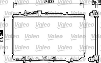 Radiator, engine cooling VALEO 734121