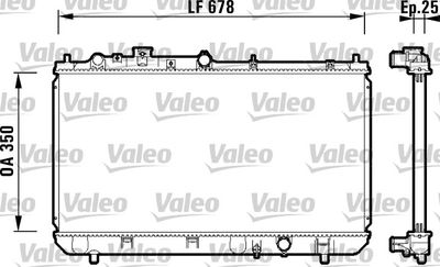 Radiator, engine cooling VALEO 734122