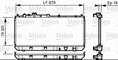 Radiator, engine cooling VALEO 734123