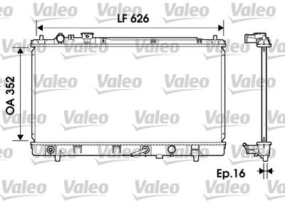 Radiator, engine cooling VALEO 734126
