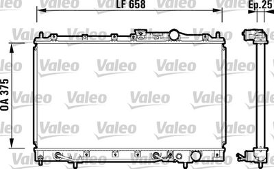 Radiator, engine cooling VALEO 734127