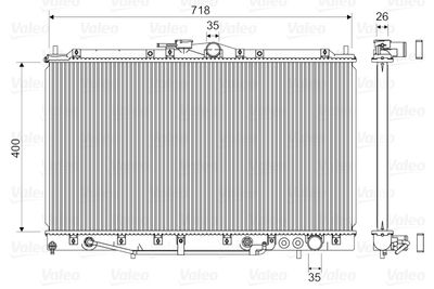 Radiator, engine cooling VALEO 734131