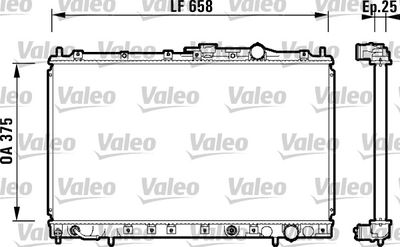 Radiator, engine cooling VALEO 734139