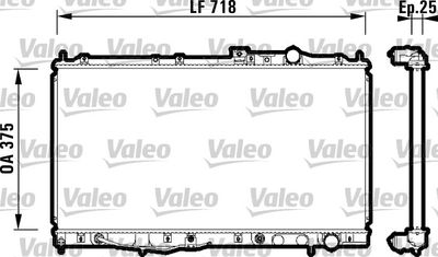 Radiator, engine cooling VALEO 734142