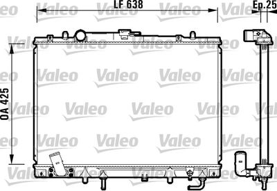 Radiator, engine cooling VALEO 734144
