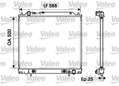Radiator, engine cooling VALEO 734145