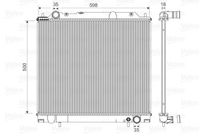Radiator, engine cooling VALEO 734146