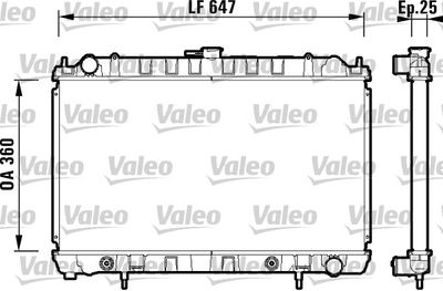 Radiator, engine cooling VALEO 734149