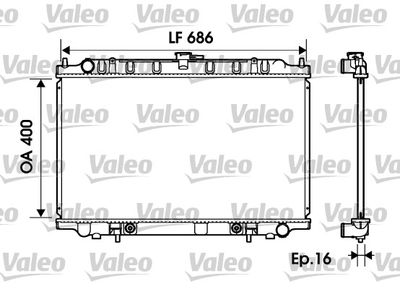 Radiator, engine cooling VALEO 734150