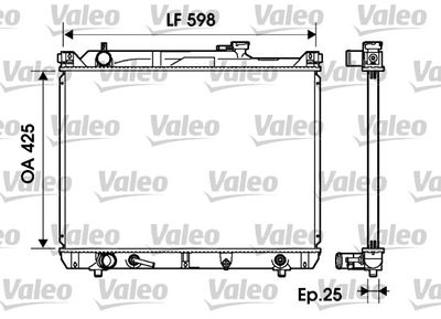 Radiator, engine cooling VALEO 734161
