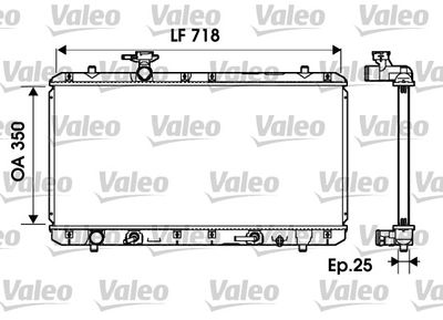 Radiator, engine cooling VALEO 734165