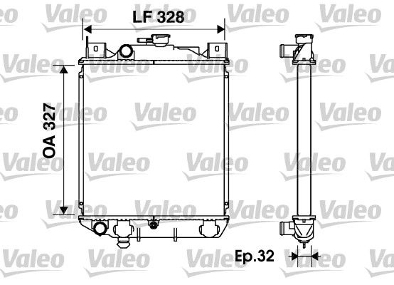 VALEO 734166 Radiator, engine cooling