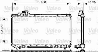 Radiator, engine cooling VALEO 734172