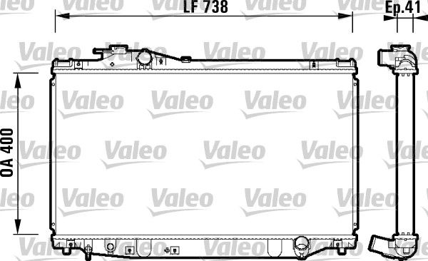 VALEO 734174 Radiator, engine cooling