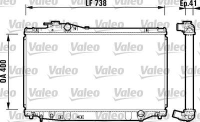 Radiator, engine cooling VALEO 734174