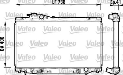 Radiator, engine cooling VALEO 734175