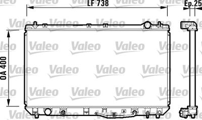 Radiator, engine cooling VALEO 734177