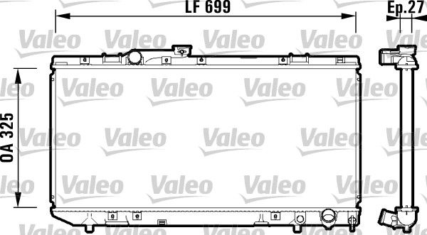 VALEO 734181 Radiator, engine cooling