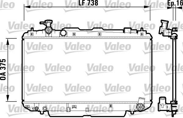 VALEO 734182 Radiator, engine cooling