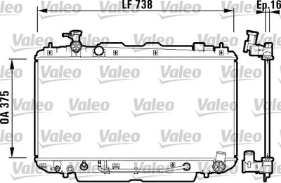 Radiator, engine cooling VALEO 734183
