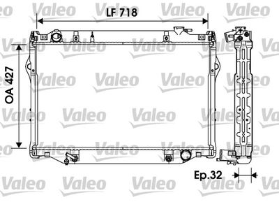 Radiator, engine cooling VALEO 734185