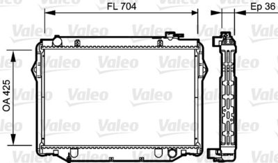 Radiator, engine cooling VALEO 734189