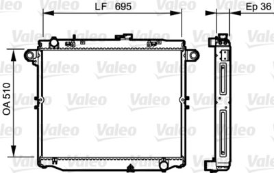 Radiator, engine cooling VALEO 734191