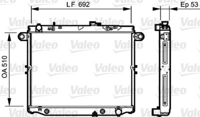 Radiator, engine cooling VALEO 734192