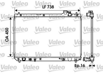 Radiator, engine cooling VALEO 734194