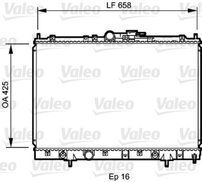 Radiator, engine cooling VALEO 734197