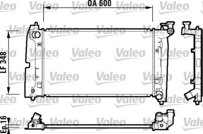 Radiator, engine cooling VALEO 734199