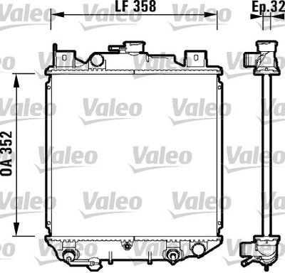 Radiator, engine cooling VALEO 734203