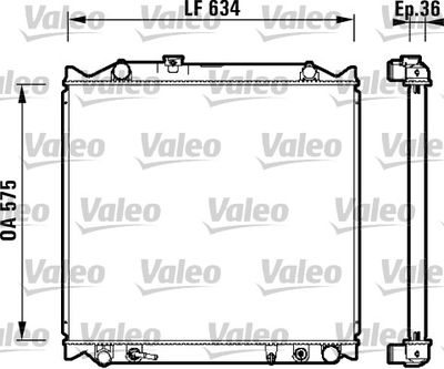 Radiator, engine cooling VALEO 734206