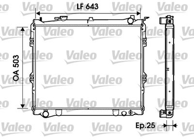 Radiator, engine cooling VALEO 734207