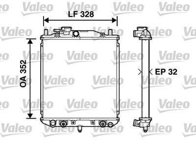 Radiator, engine cooling VALEO 734208